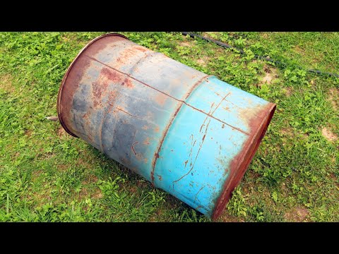 Шикарная самоделка из обычной 200 литровой бочки!!!Не думал что так получится!!!