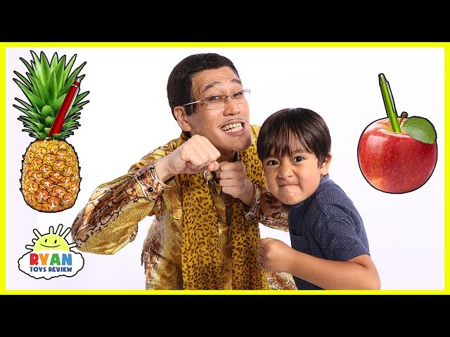PPAP(Pen Pineapple Apple Pen) Challenge Ryan VS PIKOTARO