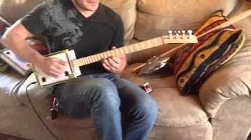 Slow Lane Music Cigar Box guitar and stomp box