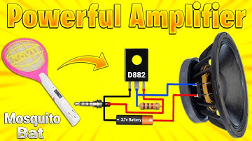 How to make a amplifier with old mosquito bat || D882 transistor amplifier || SKR Electronics Lab