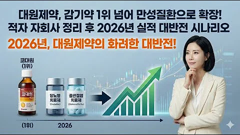 대원제약, 감기약 1위 넘어 만성질환으로 확장! 적자 자회사 정리 후 2026년 실적 대반전 시나리오