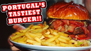 Super Guilty Stuffed Burger Challenge!! (Portugal's BIGGEST)
