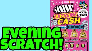 Late Night Session 🔴 Md Lottery $100,000 Extreme Cash Scratch Off Scratch Off Tickets #lottery screenshot 1