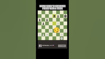 Learn How To Exchange Pieces With A Trick #chess @chess