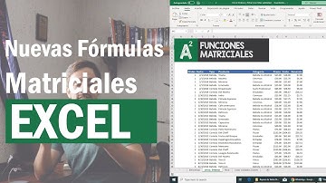 Nuevas Funciones Matriciales en Excel -  Unicos, Ordenar y Filtrar