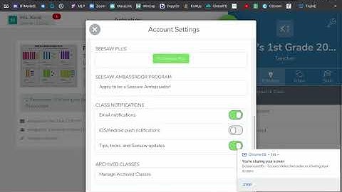 Seesaw - Edit Account & Class Settings