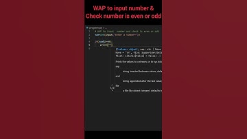 Python program to check num is even or odd | #shorts #coding