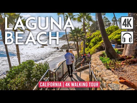 Laguna Beach (California) 4K Walking Tour - Captions & Immersive Sound [4K Ultra HD/60fps]