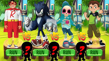 Tag with Ryan vs Sonic Dash Werehog vs Subway Surfers World Tour Mexico vs Ben 10: Up to Speed