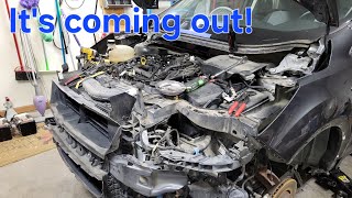 Ford Escape front end and engine removal from front/top