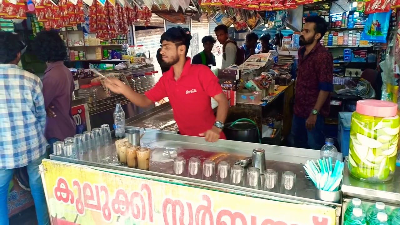 Kulukki sarbath(lemon soda) serving trickskochi Kerala India YouTube