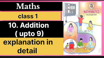 10. Addition ( upto 9 )| class 1| Maths | new syllabus |new book |English medium | semi english |