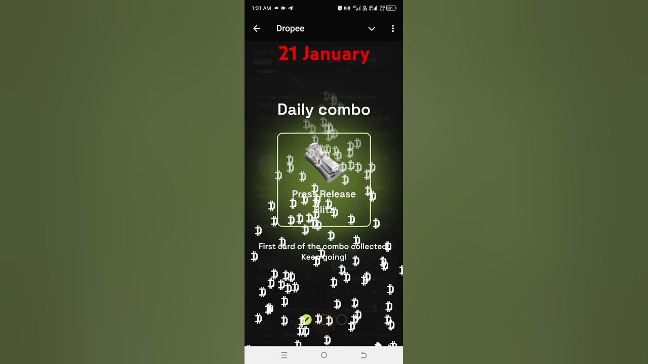 Dropee question of the day | dropee daily combo | 21 January # ...