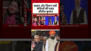 Bihar Election 2025: सम्राट और चिराग नहीं,मैथिली की पसंद नीतीश कुमार-Maithili Thakur #biharpolitics
