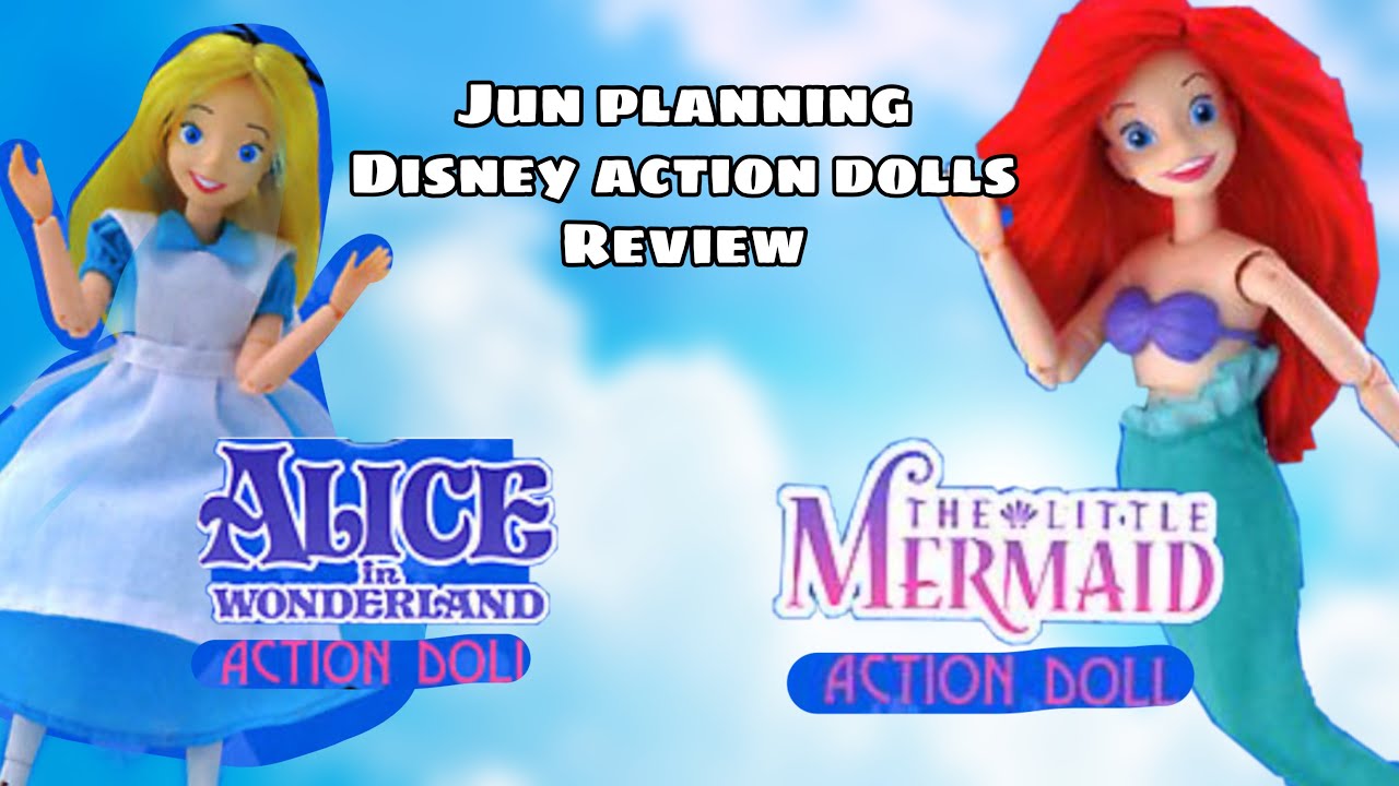 RARE Disney Dolls Made by Jun Planning Ariel & Alice Action Dolls