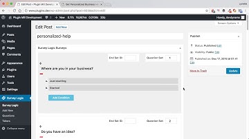 Survey Logic Plugin Training Video