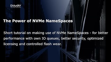The Power of NVMe NameSpaces