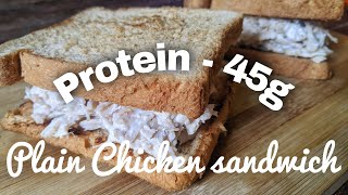 Quick and easy recipe of chicken mayonnaise sandwich | Plain chicken sandwich |