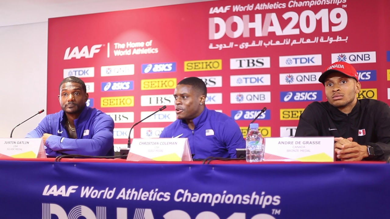 Doha WC 2019 - Men's 100m Final Press Conference