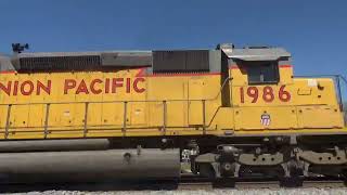 UP 1787 and 1986 leads a UP Local North through Egan, TX
