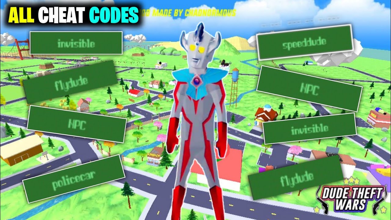 Dude Theft Wars All Cheat Code Old and New in