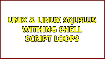 Unix & Linux: SQLPLUS withing shell script loops