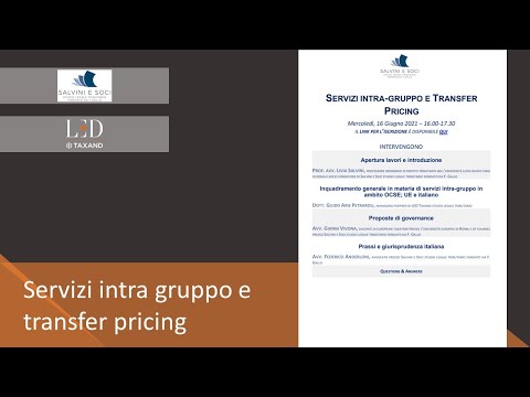 SERVIZI INTRA-GRUPPO E TRANSFER PRICING