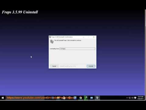 Uninstall Fraps 3 in Windows 10