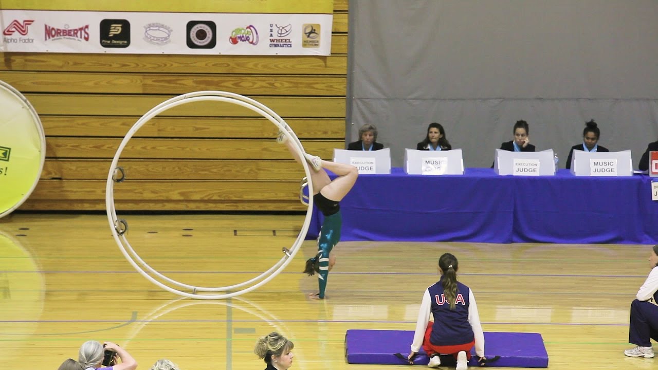 World Championships in Gymwheel 2016 Qualification Olivia Marks straight line 29th Place