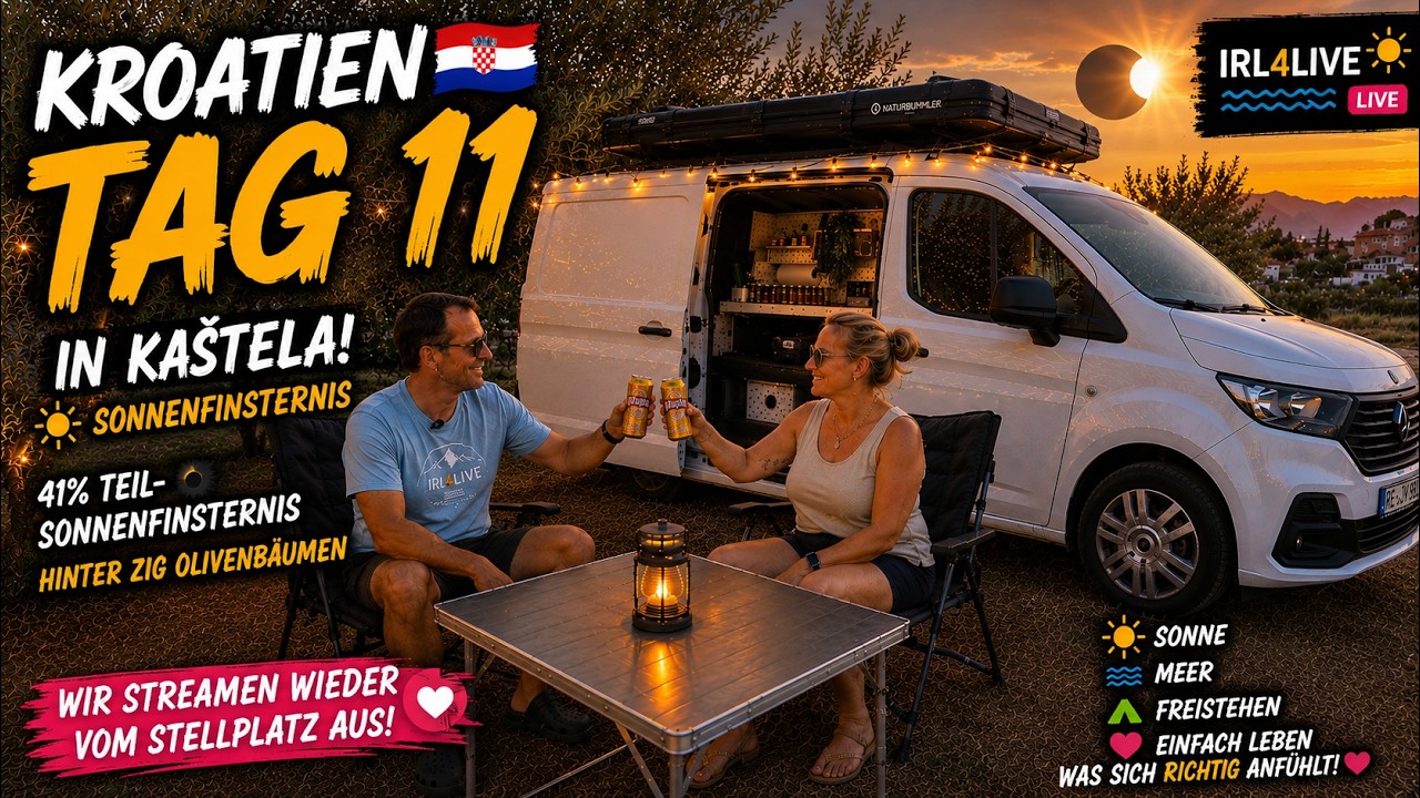 🇭🇷 Kroatien Tag 11 | SONNENFINSTERNIS in Kaštela?! 🌒☀️ 41 % hinter Olivenbäumen 😂