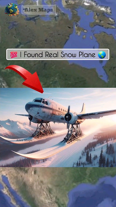 💯 I Found Real Snow Plane on Google Maps And Google Earth 🌎 #alexmaps #googlestreetview