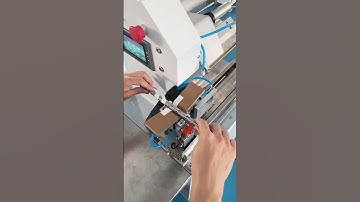 Pipe folding labeling machine #labelingequipment #labeling #machine #factory #labeller #automation