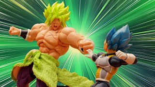 DRAGON BALL Stop Motion Action  Broly vs Vegeta Trunks and Goku (Full Video)