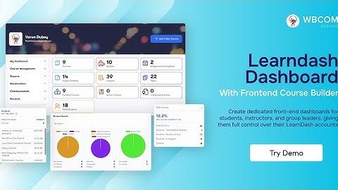 Learndash Dashboard  Course Creation and Management Options
