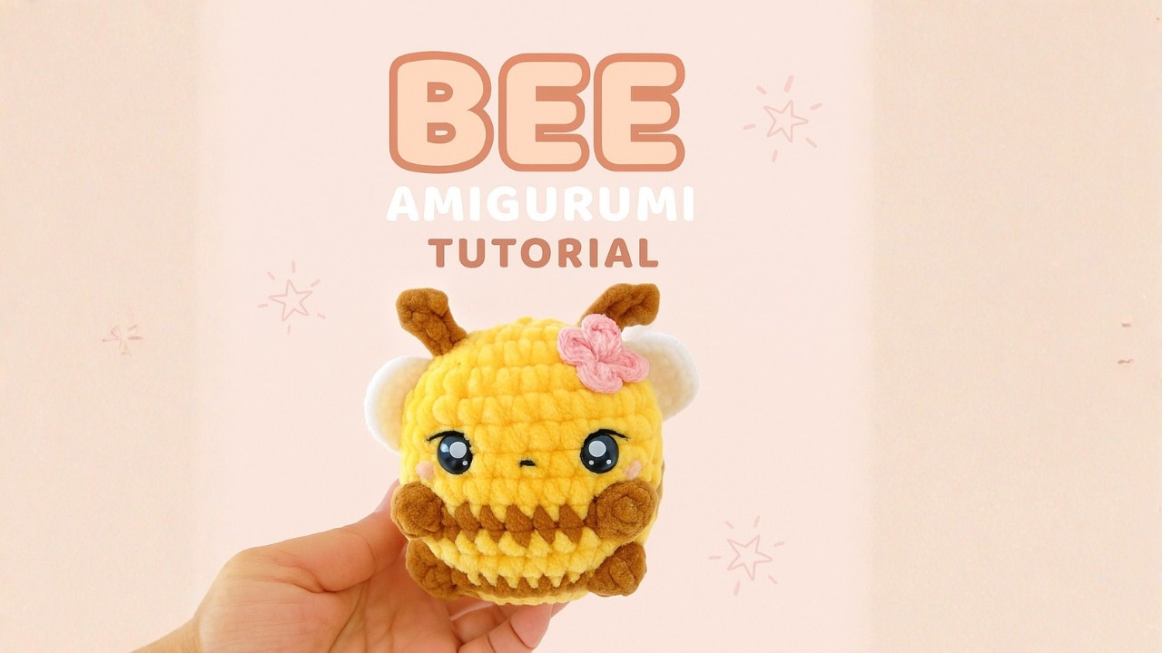 Bee Amigurumi Tutorial 🐝 | No-Sew Plushie (Easy & Fast)