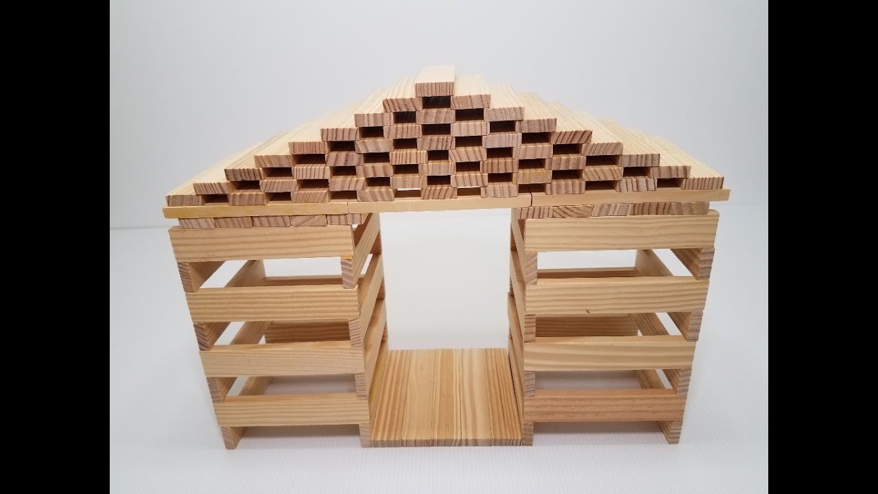 Comment construire une maison en kapla 3D    construction kapla facile   easy tuto kapla