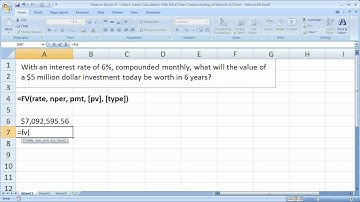 Finance Basics 9 - Future Value Calculation With Intra-Year Compounding of Interest in Excel