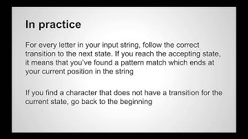 FSM for string pattern matching