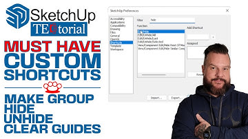 Create Custom Shortcuts in Sketchup - I CANNOT function without these - 4 ESSENTIAL Shortcuts