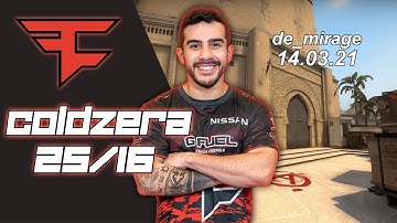 CSGO POV FaZe coldzera (25/16) vs Mousesports (de_mirage) @ESL PRO League Season 13