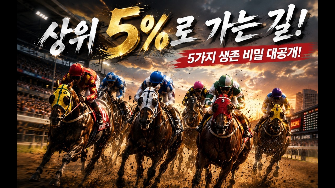 경마는 이걸 모르면 평생 "깡통찬다"!