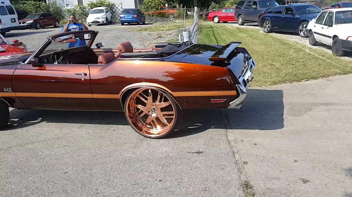 Red & Rootbeer 72 Cutlass 442 on 26 Forgiatos