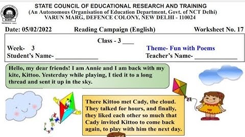 class 3 english worksheet 17 || reading campaign (english) worksheet 17 class 3 || 5 February 2022