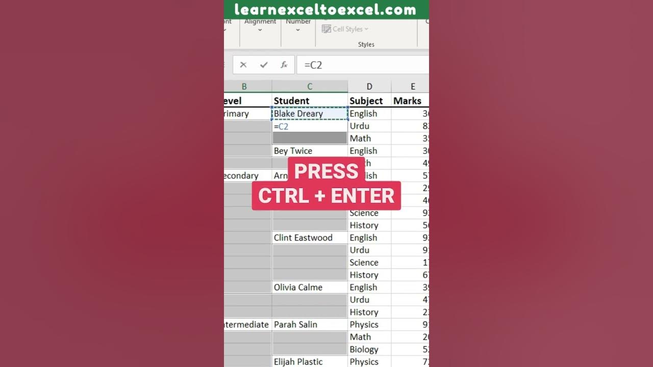 Excel pro trick fill blank cells with the above value quickly using 