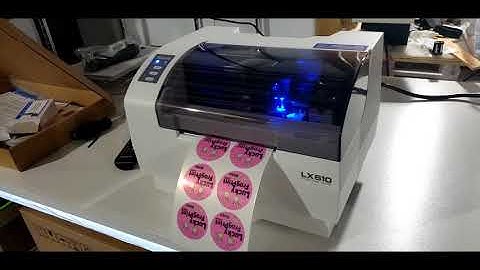 Primera LX610 print / cut test label printing diferent print speeds / quality uninet icolor 250