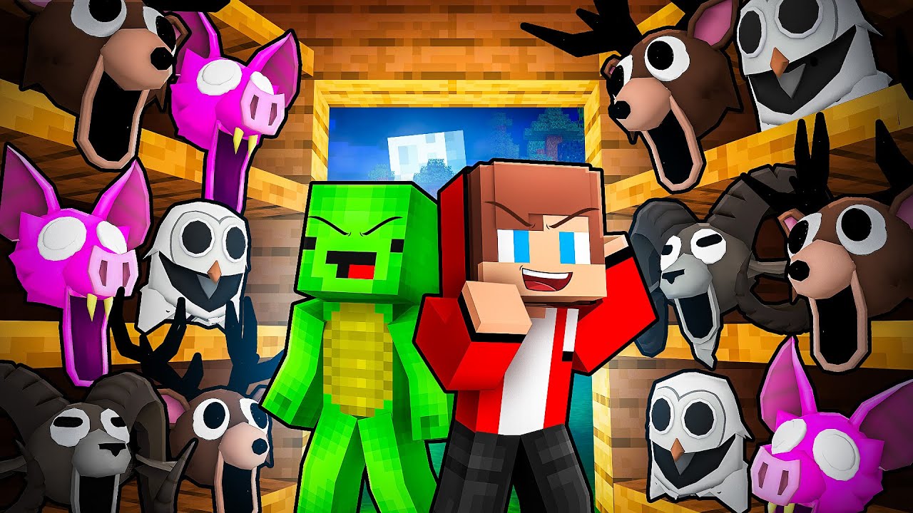 JJ and Mikey Became ANYONE To PRANK in Minecraft - Maizen (99 Nights In The Forest)