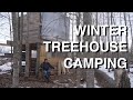 Winter Treehouse Camping