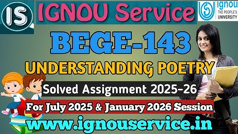 IGNOU BEGE-143 Solved Assignment 2025-26 For July 2025 and January 2026 Session