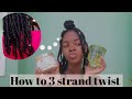 3 Strand Twists Tutorial | Beginner Friendly |