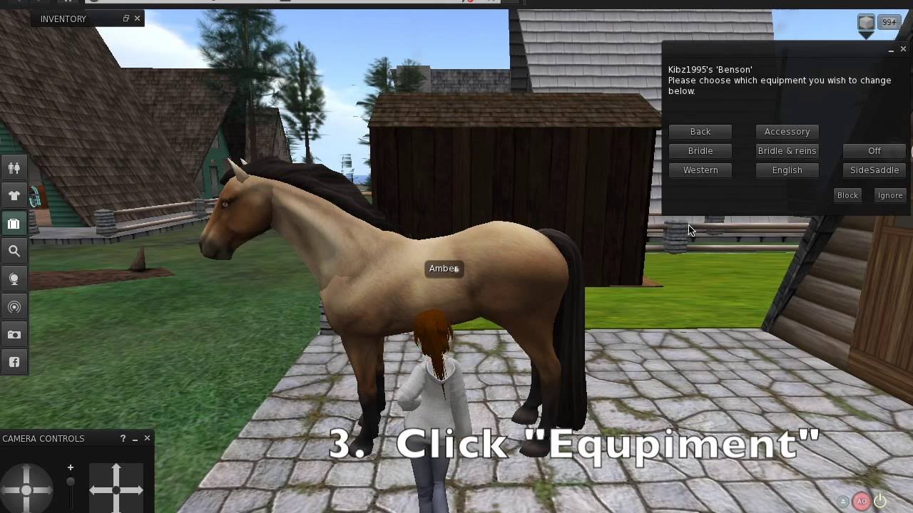 Second Life ABC Horse How to Use Equipment (Tutorial, Howto Guide